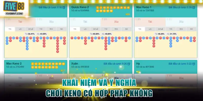Khái niệm và ý nghĩa chơi keno có hợp pháp không